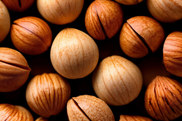 macadamia nuts in shell - obrazy, fototapety, plakaty
