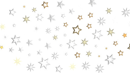 Stellar Christmas Drift: Radiant 3D Illustration Showcasing Descending Holiday Stars in Motion