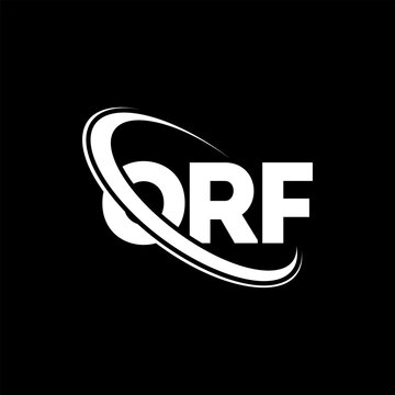 ORF logo. ORF letter. ORF letter logo design. Initials ORF logo linked with circle and uppercase monogram logo. ORF typography for technology, business and real estate brand.