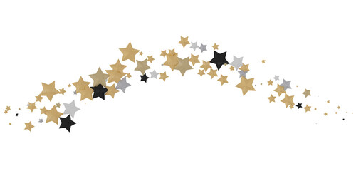 XMAS Stars - stars. Confetti celebration, Falling golden abstract decoration for party, birthday celebrate,
