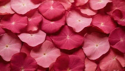 Velvety rose petals gradient from deep red to soft pink