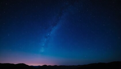 Fototapeta na wymiar Starry night sky gradient from midnight blue to sapphire