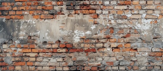 Decrepit brick wall