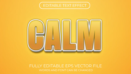 Obraz premium Calm editable text effect. Editable text style effect