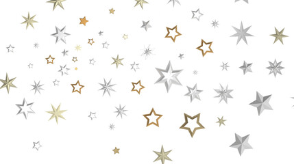 stars gold rainfall in 3d