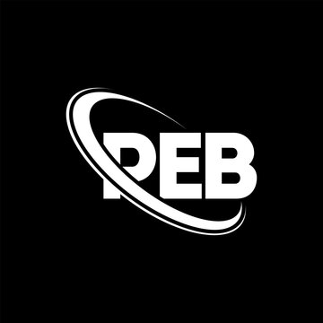 PEB logo. PEB letter. PEB letter logo design. Initials PEB logo linked with circle and uppercase monogram logo. PEB typography for technology, business and real estate brand.