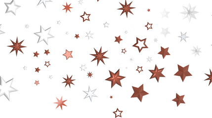 Yuletide Star Descent: Striking 3D Illustration Showcasing Falling Festive Stellar Fragments