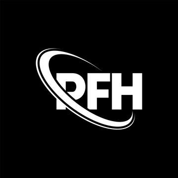 PFH logo. PFH letter. PFH letter logo design. Initials PFH logo linked with circle and uppercase monogram logo. PFH typography for technology, business and real estate brand.