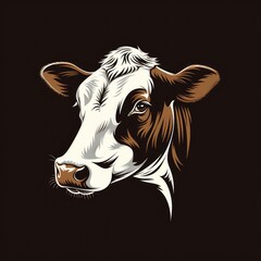 Vector Logo of Cow, Illustration