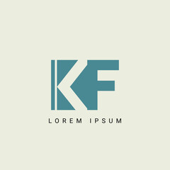 Fototapeta premium Alphabet KF and FK illustration monogram vector logo template