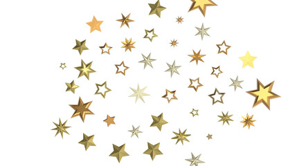 stars. Confetti celebration, Falling golden abstract decoration for party, birthday celebrate,
