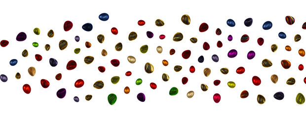 Beautiful colorful easter eggs on