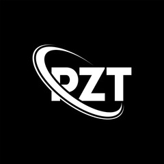 PZT logo. PZT letter. PZT letter logo design. Initials PZT logo linked with circle and uppercase monogram logo. PZT typography for technology, business and real estate brand.