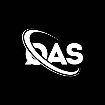 QAS logo. QAS letter. QAS letter logo design. Intitials QAS logo linked with circle and uppercase monogram logo. QAS typography for technology, business and real estate brand.