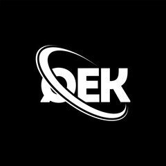 QEK logo. QEK letter. QEK letter logo design. Initials QEK logo linked with circle and uppercase monogram logo. QEK typography for technology, business and real estate brand.