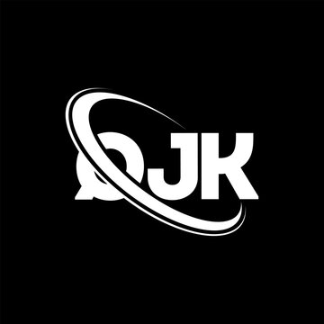 QJK logo. QJK letter. QJK letter logo design. Initials QJK logo linked with circle and uppercase monogram logo. QJK typography for technology, business and real estate brand.