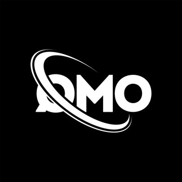 QMO logo. QMO letter. QMO letter logo design. Initials QMO logo linked with circle and uppercase monogram logo. QMO typography for technology, business and real estate brand.