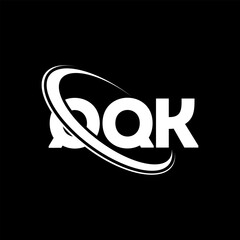 QQK logo. QQK letter. QQK letter logo design. Initials QQK logo linked with circle and uppercase monogram logo. QQK typography for technology, business and real estate brand.