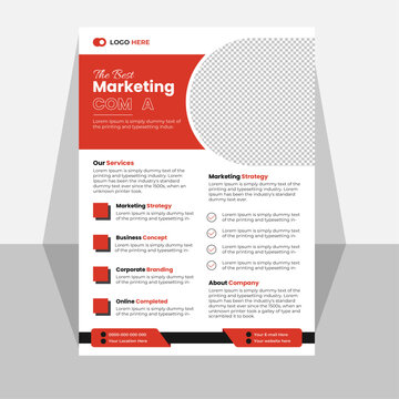 Corporate business flyer design template.