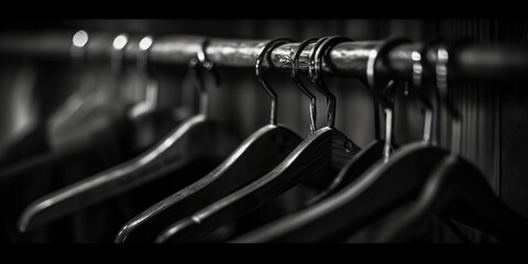 A row of clothes hanging on a rail. Suitable for fashion, retail, or laundry concepts