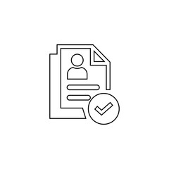 Document vector icon. Illustration isolated for graphic and web design. Document icon in trendy flat style isolated on background. Line icon for business, partnership, deal, cooperation concept.