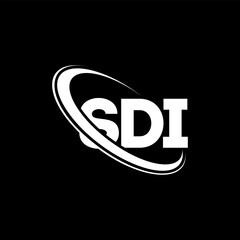 SDI logo. SDI letter. SDI letter logo design. Initials SDI logo linked with circle and uppercase monogram logo. SDI typography for technology, business and real estate brand.