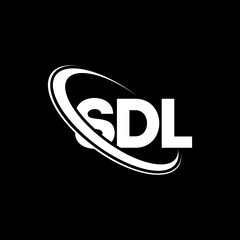 SDL logo. SDL letter. SDL letter logo design. Initials SDL logo linked with circle and uppercase monogram logo. SDL typography for technology, business and real estate brand.