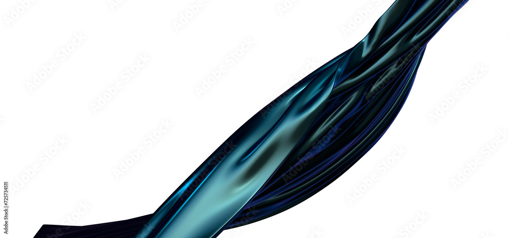 Poster creative abstract technology blue background with 3d concept. abstract particles blue wave minimalis