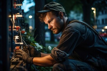 Photo of an electric technician