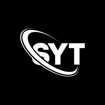 SYT logo. SYT letter. SYT letter logo design. Initials SYT logo linked with circle and uppercase monogram logo. SYT typography for technology, business and real estate brand.