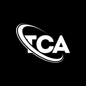 TCA logo. TCA letter. TCA letter logo design. Intitials TCA logo linked with circle and uppercase monogram logo. TCA typography for technology, business and real estate brand.