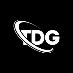TDG logo. TDG letter. TDG letter logo design. Initials TDG logo linked with circle and uppercase monogram logo. TDG typography for technology, business and real estate brand.
