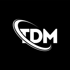 TDM logo. TDM letter. TDM letter logo design. Initials TDM logo linked with circle and uppercase monogram logo. TDM typography for technology, business and real estate brand.