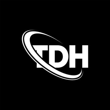 TDH logo. TDH letter. TDH letter logo design. Initials TDH logo linked with circle and uppercase monogram logo. TDH typography for technology, business and real estate brand.