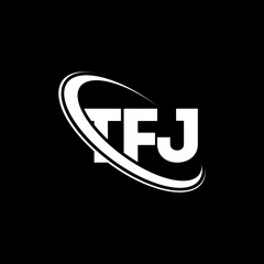 TFJ logo. TFJ letter. TFJ letter logo design. Initials TFJ logo linked with circle and uppercase monogram logo. TFJ typography for technology, business and real estate brand.