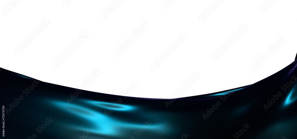 Poster creative abstract technology blue background with 3d concept. abstract particles blue wave minimalis