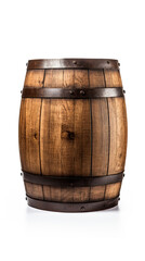 Obraz premium Old Wooden Barrel isolated on white background