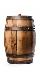 Obraz premium Old Wooden Barrel isolated on white background