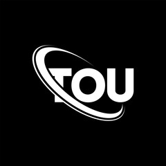 TOU logo. TOU letter. TOU letter logo design. Initials TOU logo linked with circle and uppercase monogram logo. TOU typography for technology, business and real estate brand.