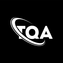 TQA logo. TQA letter. TQA letter logo design. Initials TQA logo linked with circle and uppercase monogram logo. TQA typography for technology, business and real estate brand.