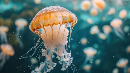 Beautiful jellyfish in the sea