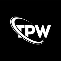 Fototapeta na wymiar TPW logo. TPW letter. TPW letter logo design. Initials TPW logo linked with circle and uppercase monogram logo. TPW typography for technology, business and real estate brand.