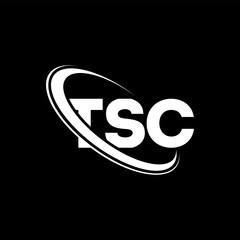 TSC logo. TSC letter. TSC letter logo design. Initials TSC logo linked with circle and uppercase monogram logo. TSC typography for technology, business and real estate brand.