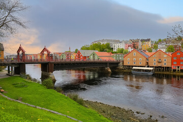 The bridge Den Gamle Bybru in Trondheim
