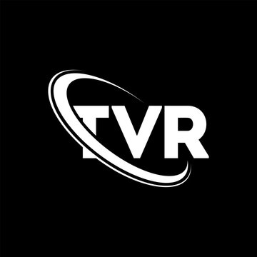 TVR logo. TVR letter. TVR letter logo design. Initials TVR logo linked with circle and uppercase monogram logo. TVR typography for technology, business and real estate brand.