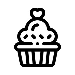 cupcake line icon