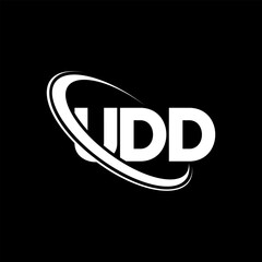 UDD logo. UDD letter. UDD letter logo design. Initials UDD logo linked with circle and uppercase monogram logo. UDD typography for technology, business and real estate brand.