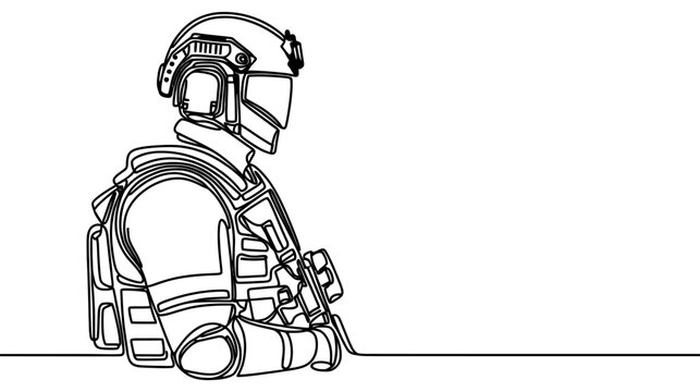 Veterans day minimalist vector banner, poster, background with american soldier outline.