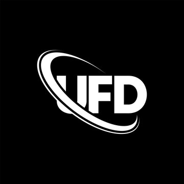 UFD logo. UFD letter. UFD letter logo design. Initials UFD logo linked with circle and uppercase monogram logo. UFD typography for technology, business and real estate brand.