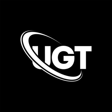 UGT logo. UGT letter. UGT letter logo design. Initials UGT logo linked with circle and uppercase monogram logo. UGT typography for technology, business and real estate brand.